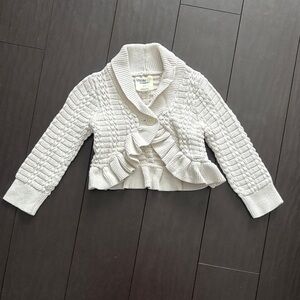 Chic White Knit Cardigan for Kids